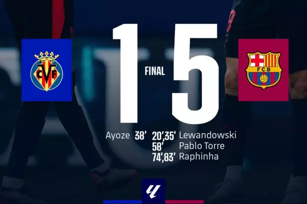 Barcelona aplasta 5-1 al Villarreal.