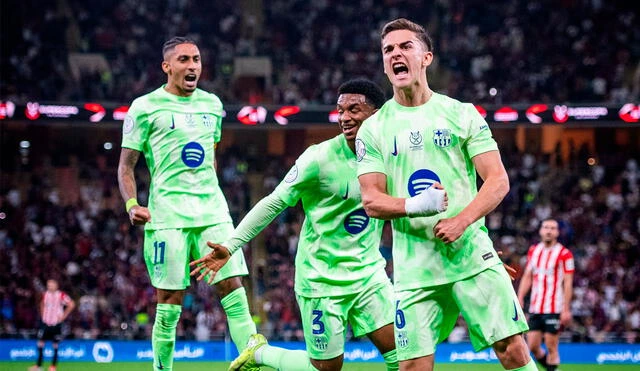 "Gavi celebra su gol en la semifinal"