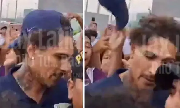 El instante en que roban la gorra