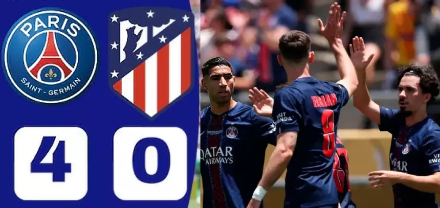 Dominio implacable del PSG destroza al Atlético
