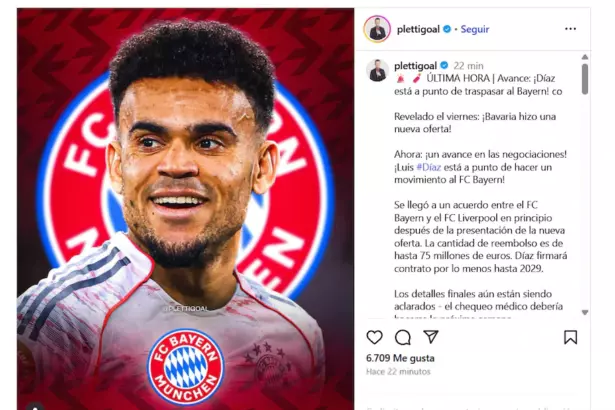 Luis Díaz rumbo a Múnich