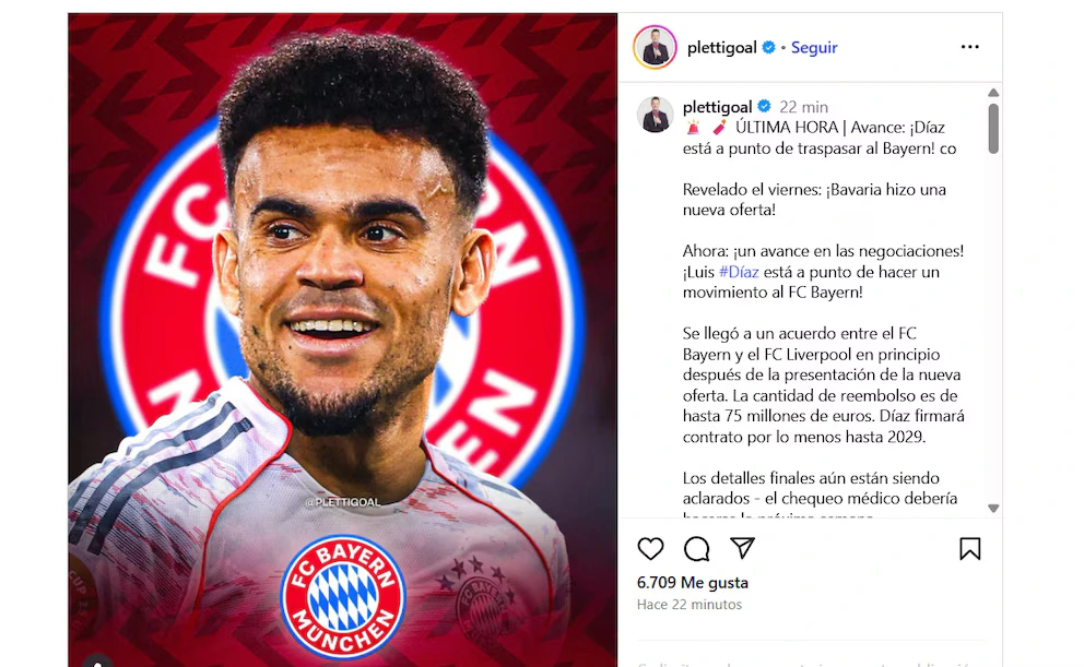 Luis Díaz rumbo a Múnich
