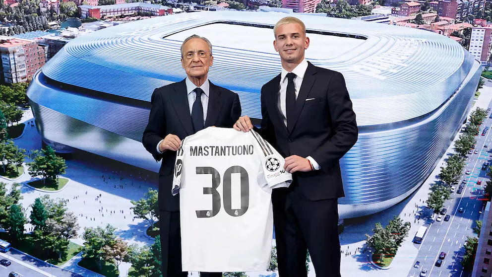 Mastantuono ya viste de blanco